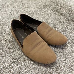 Franco Sarto Tan Suede Slip-On Loafers